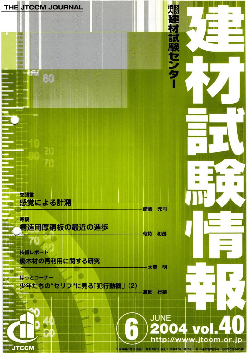 建材試験情報　2004年 6月号