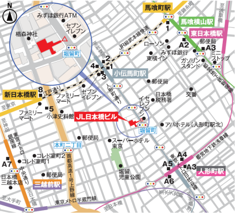 日本橋オフィスの地図